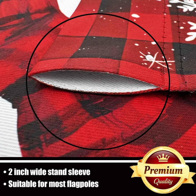 ducuh Let It Snow Snowman Snowflake Christmas Garden Flag 12x18 inch Outdoor-Double Sided Snowman Winter Yard Flags - Image 5